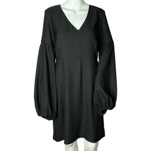Avec Les Filles V-Neck Long Sleeve Dress